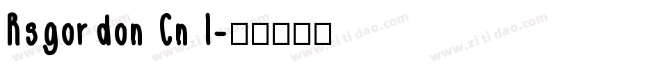 Rsgordon Cn I字体转换